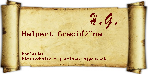 Halpert Graciána névjegykártya